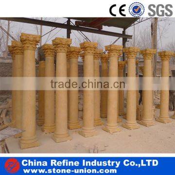 yellow natural stone column pillars,greek corinthian columns