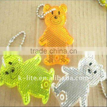 Bear shape reflective keychains