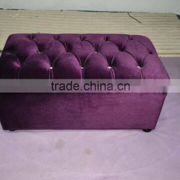 Purple events wooden ottoman XY0181