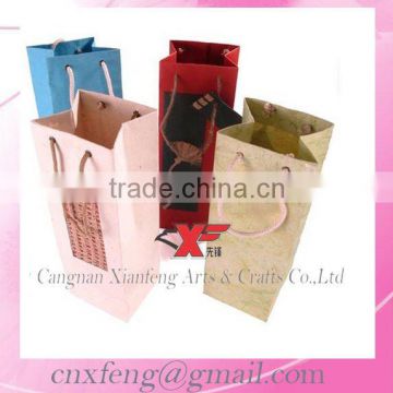 2015 High quality Paper red wine / Bottle Bag made in China