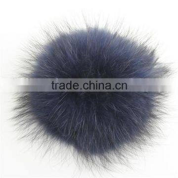 RFB002G Natural raccoon fur ball for key chain and hat New fur pom pom for shoes cap accessories