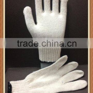 7G Natural white work cotton gloves