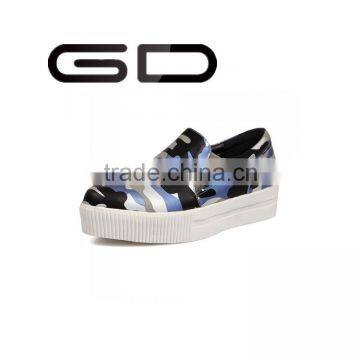 GD 2016 new fashion color patch women leisure shoes flat platform girls fashion shoes