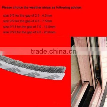 9*15mm Wool Pile Weather Strip for Seal Door Window Hardware