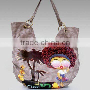 1108 Latest Fancy Big Designer Fashion Handbags Printed Canvas Bags