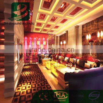 2016 Newest High-tech Fire Resistant Sound Insulation Acoustic wall panel for Superior hotel