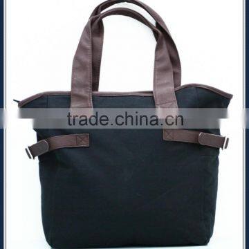 Fashion Cotton Handbags With PU Handle photo-2