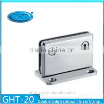 High Quality Square Circinal Angle 90 Degree Fixed Double Side Glass Door Hinge Clamp