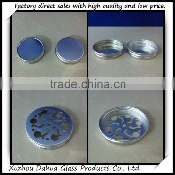 Pierced metal lids aluminum and iron