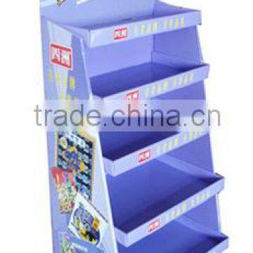Recycle Cardboard Book Display Stand With B Flute Corrugated Cardboard