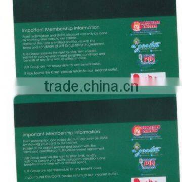 China manufacturer laser sequenitial number business card