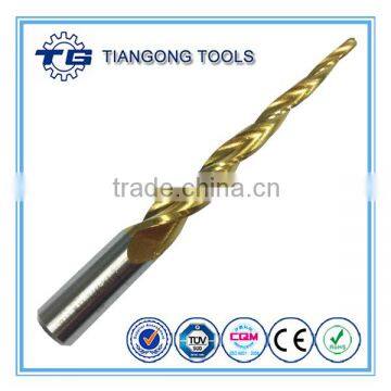 OEM HSS TiN coated 3 flute taper ball nose cutter