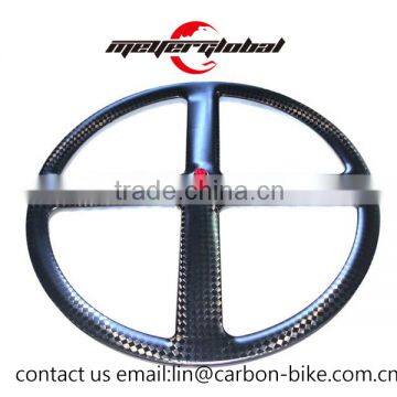 MeyerGlobal High quality twiwan 700C 4 spoke carbon fixed gear wheels for track bike