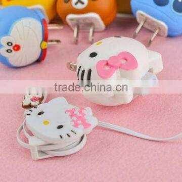 Portable Cute Cartoon Usb Traval Charger for Iphone Charger,Christmas Mini Gift Micro Usb Home Charger Adapter photo-3