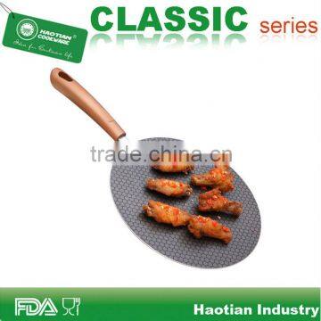 Aluminum non-stick tawa pan,flat pan,indian tawa pan with silk screen printing