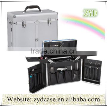 High Quality Metal Makeup Case Makeup Travel Case with Tray