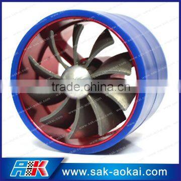 Blue Dual Side Turbonator Air Intake Fuel Gas Saver Intake Fan photo-2