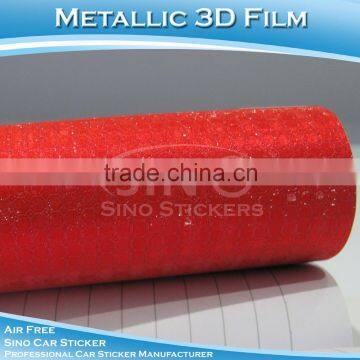 5FTx65.6FT Air BUBBLE Free 3D Metallic Chrome Car Stickers PVC Material photo-3