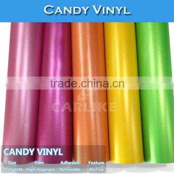 New Design 1.52x20m 5x65ft CARLIKE Candy-Colored Car Wrapping Vinyl Roll photo-6