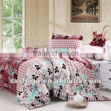 100% polyester 4pcs flannel bedsheet set