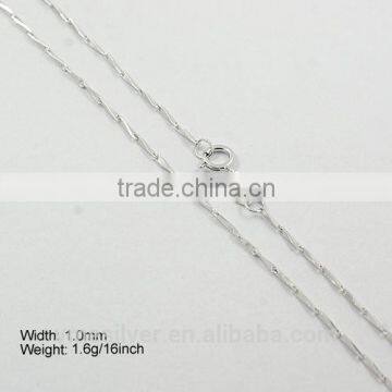 Machine made chain,v shape 08 box chain sterling silver chain real 925 silver main material JKJZ-107