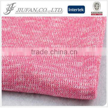 Jiufan Textile cut and sew rayon polyester lurex with lycra knit fabric