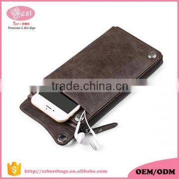 Latest man leather wallet China wholesale