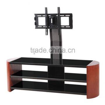 home furniture tempered glass led tv table design RM017