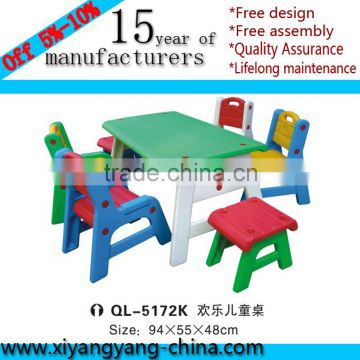 2015 Commercial High Quality Kids Furniture Plastic Kindergarten Table                        
                                                Quality Choice