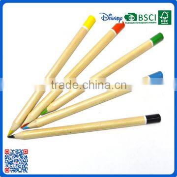 New design raw wood color pencils with dipped top