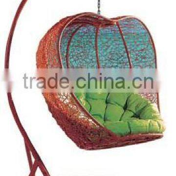 rattan hanging egg chair apple shape UGO-G010 hot sale in UNITED KINGDOM