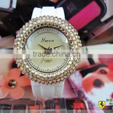 lpt2010 new design silicon wrist watch with diamonds 026-1