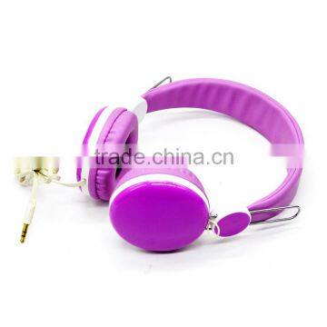 China supplier origin design stylish products fashion accessories super bass stereo headphone headset in purple white