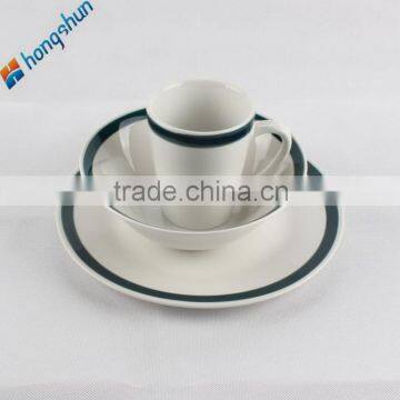 Pakistani Dinner Set 12pcs Colour Band Porcelain Dinnerware photo-4