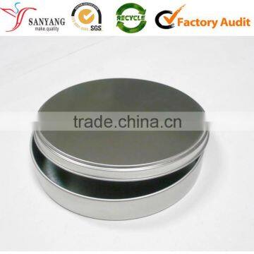 Small thin round cylinder plain custom metal tin box for mint candy eye cream olive oil various packaging box                        
                                                                                Supplier's Choice