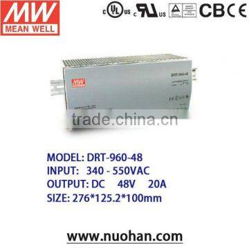 Mean Well 960W 48V Single Output Industrial DIN RAIL Power Supply/960W 48V DIN power supply