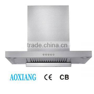 2015 new style fully stainless steel housing kitchen ventilator / range hood/Tempered glass smoke exhaust ventilator T8