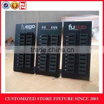 Many kinds of black acrylic jewelry display