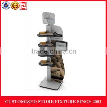 Fashion design metal shoe rack for shop