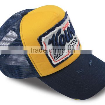 Custom Logo Designed 3D Embroidery Trucker Hat Wholesale 5 Panels Mesh Cap