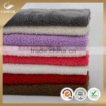 China factory wholesale 100% polyester plush toy fabric/micro sherpa