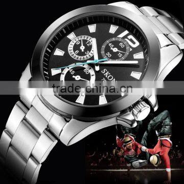 SKONE 7063 big chain big face heavy men watch