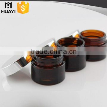 5ml/10ml/20ml/30ml/50ml amber glass jar with metal lid