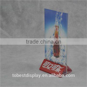 promotional acrylic sign holders 8.5 x 11,acrylic tent card holder shenzhen factory