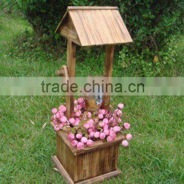 wooden flower pot