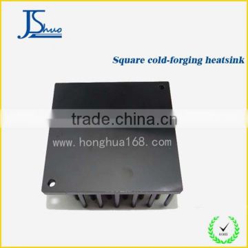 Black anodizing pure aluminum square heat sink for led