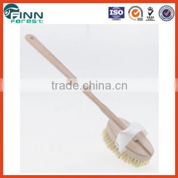 Hot sale factory sauna accessories fashionable long handle soft bristle sauna bath brush