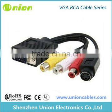 Hot Sell,High Quality Cable, Vga Rca Male To Femal 15 Pin Cable