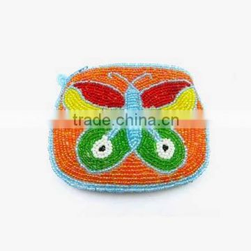 Newest fashion Bead Embroidery Coin Purse Butterfly