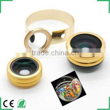 Universal 3 in 1 Clip-On 180 Degree Supreme Fisheye Wide Angle Macro Lens Cellphone Camera Lens